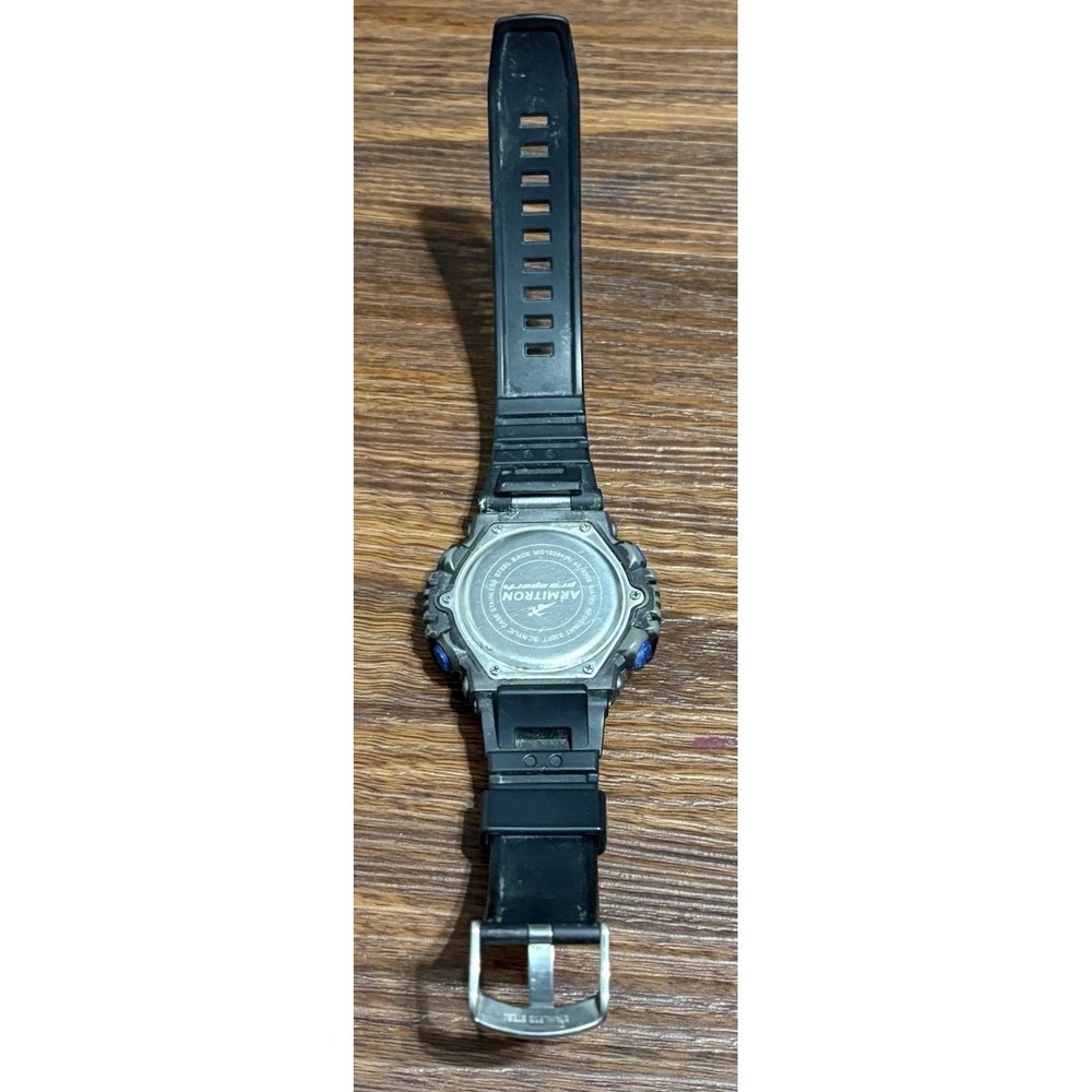 Armitron Pro Sport 40/8309 Dual Time Quartz Digital Men's Watch New Battery Blue - Picture 8 of 9